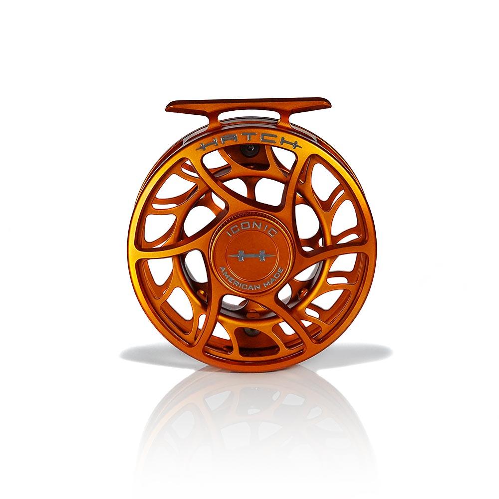 Hatch Outdoors Limited Edition Iconic Fly Reel Campfire Orange 5 Plus in Campfire Orange